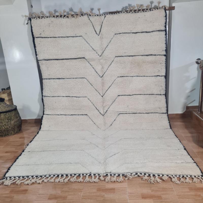 White Asghar Marokkaans handgemaakt tapijt